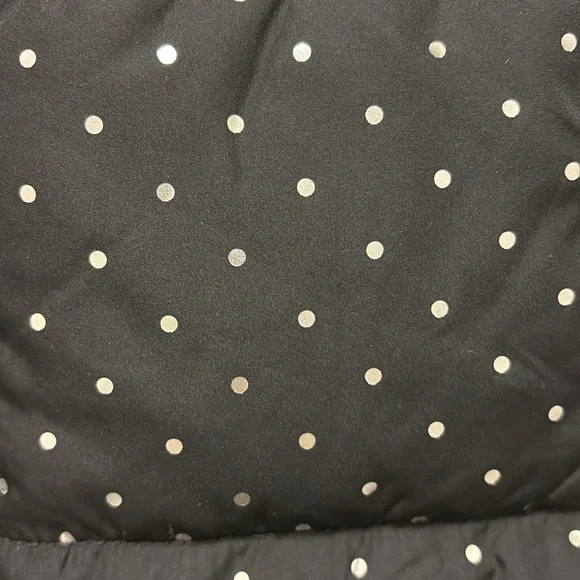 Old Navy black vest with white polka dots zip-up - Picture 2 of 6